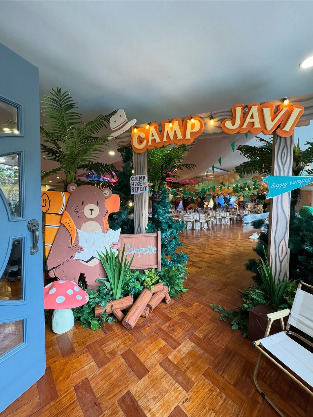 Camp Javi camp birthday styling